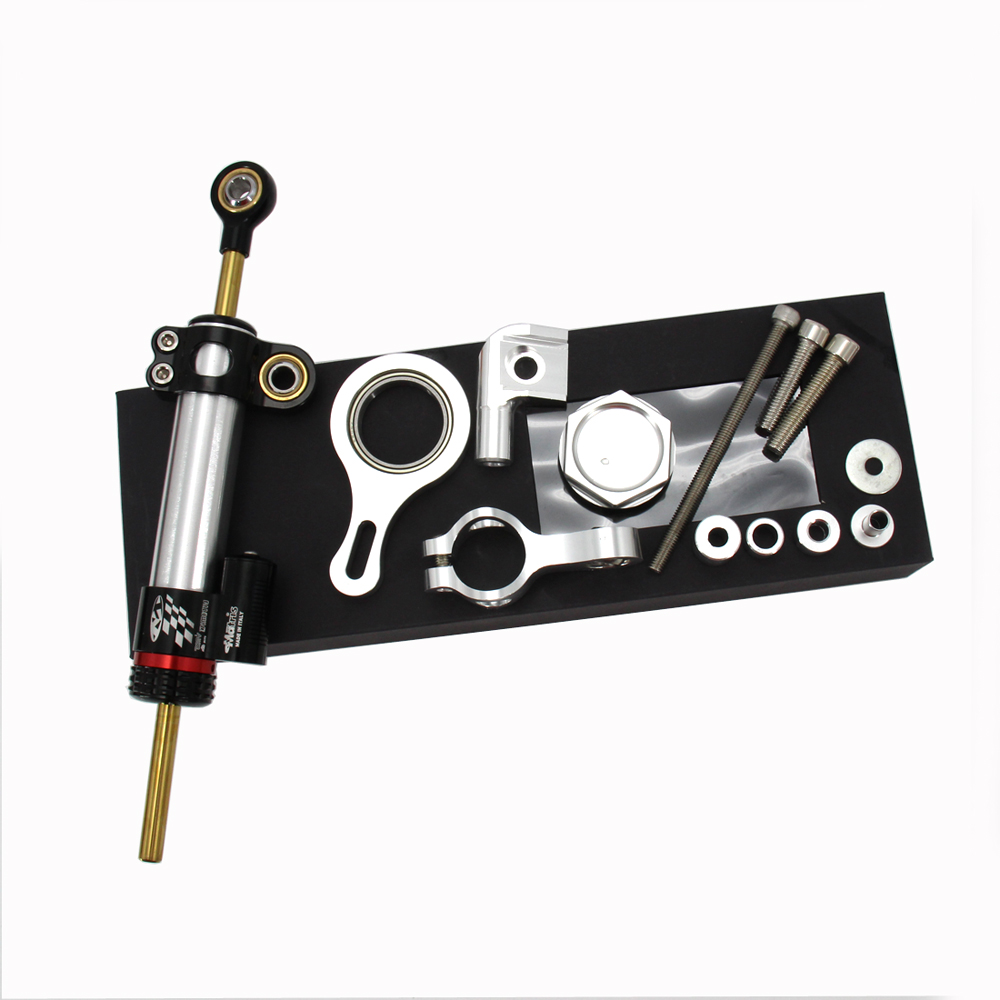 CNC Aluminum Adjustable Motorc - Steering Damper Stabilizer Kit Cnc recension och pris