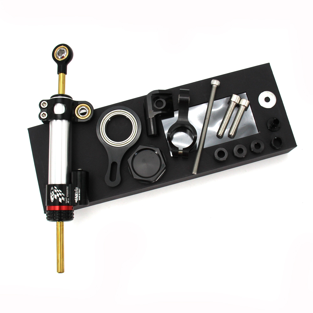 CNC Aluminum Adjustable Motorc - Steering Damper Stabilizer Kit Cnc recension och pris