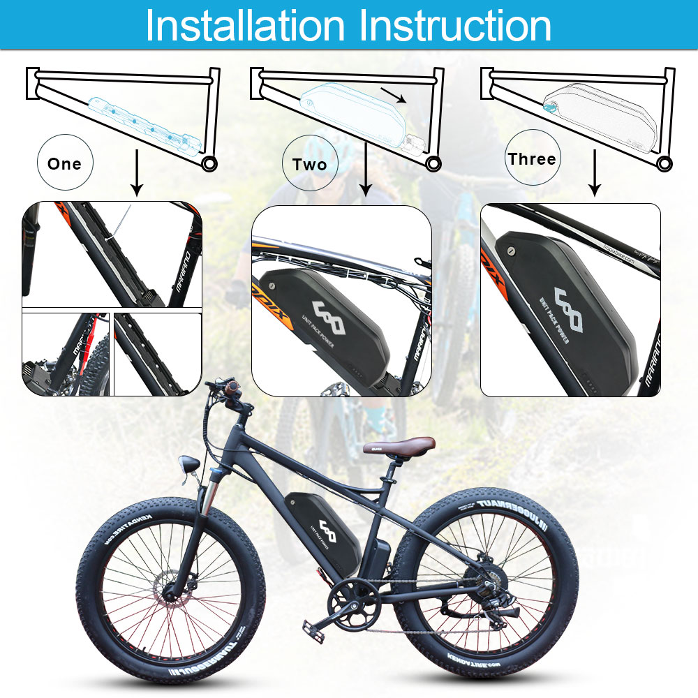 52V 25AH  Downtube EBike Batte - 60V 30Ah 21700 Battery Pack recension och pris